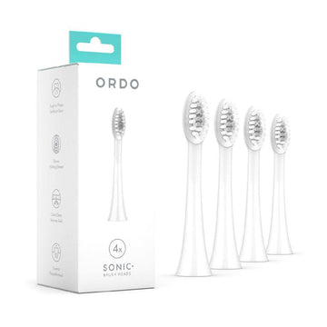 Sonic+ Replacement Brush Head - White/Silver - Pack Of 4